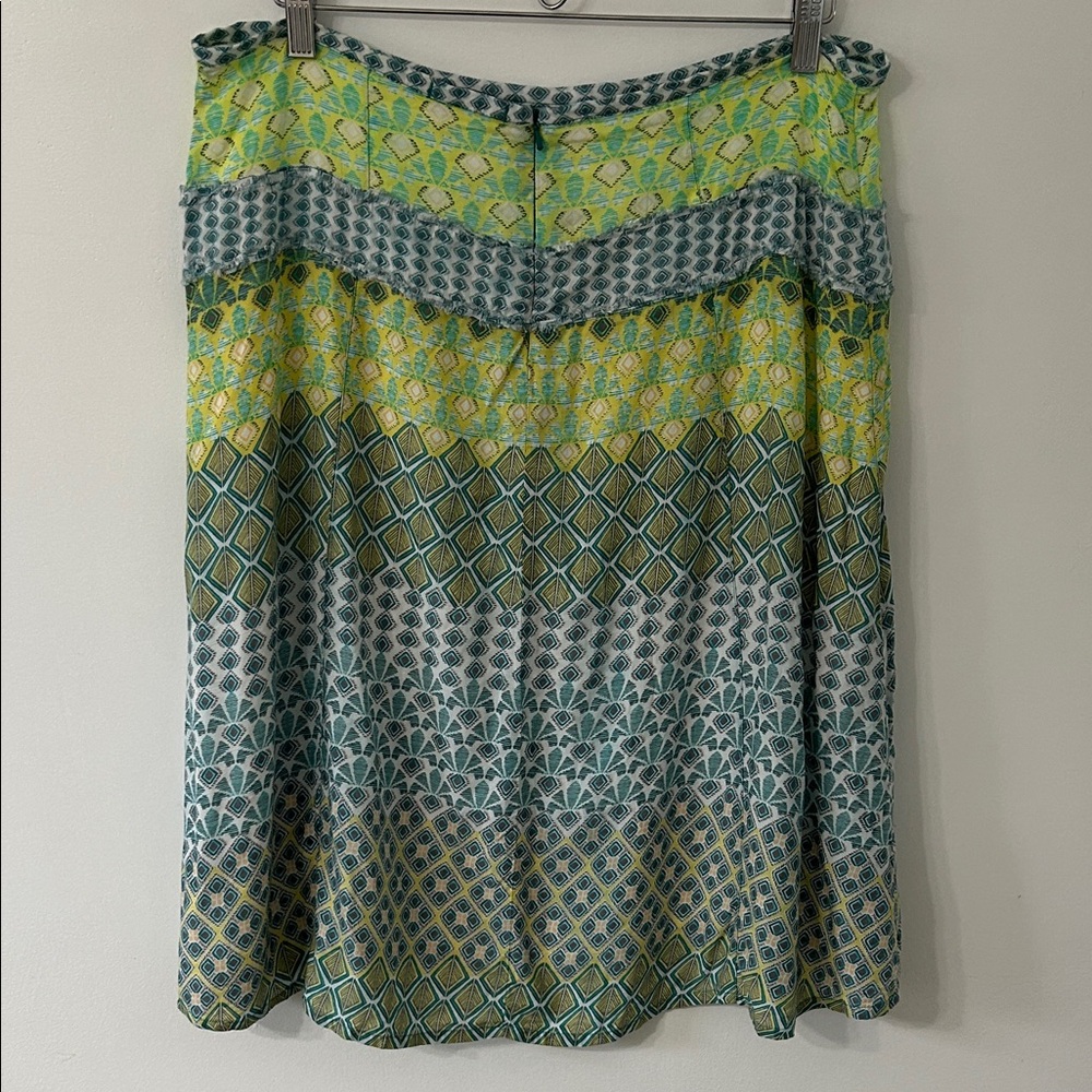 Prana Skirt Women’s 12 Blue/Green Dragonfly Isadora Patchwork Lightweight - Picture 6 of 12